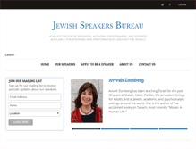 Tablet Screenshot of jewishspeakersbureau.com